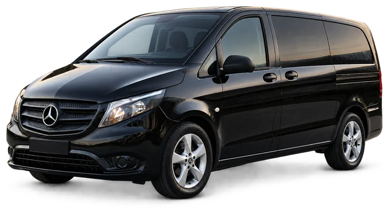 Mercedes Vito nero, vista di tre quarti